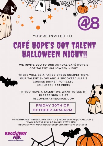 Cafe Hope`s Got Talent Halloween Night - Ayr